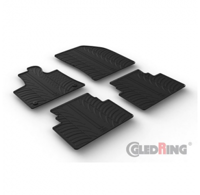 Juego Alfombrillas Goma Especificas Citroën C5 Aircross 12/2018- (T Profile 4pieces + Mounting Clips)