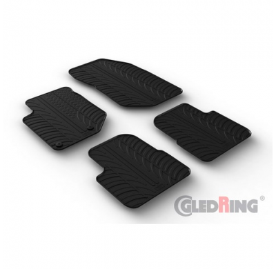 Juego De Alfombrillas Goma Valido Para Citroen C4 Iii 5 Puertas 2020- Excl. E-C4 (Perfil En T De 4 Piezas + Clips De Montaje)