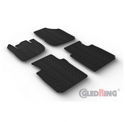 Juego De Alfombrillas De Goma Para Honda Hr-V (Rv) Hybrid 2021- (Perfil T 4 Piezas + Clips De Montaje)