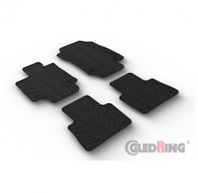 Juego De Alfombras De Goma Para Lexus Nx Phev 2022- (Perfil En T 4 Piezas + Clips De Montaje)