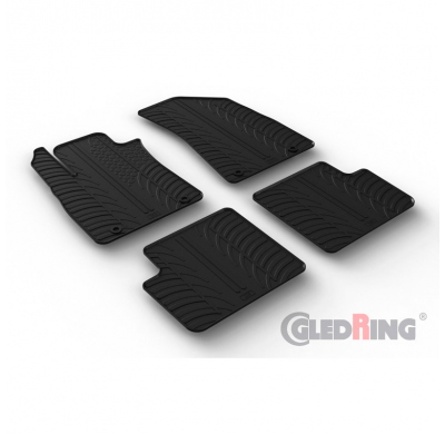 Juego de alfombrillas de goma para MG ZS 2017- excl. EV (manual) (perfil T 4 piezas) GLEDRING