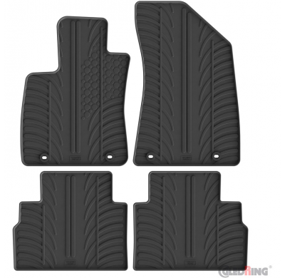 Juego de alfombrillas de goma para MG ZS (EV) 2019- (T profile 4 piezas)