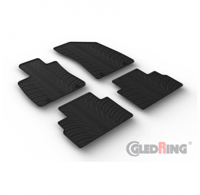 Juego de alfombrillas de goma para MG ZS (EV) 2019- (T profile 4 piezas)