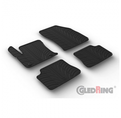 Juego De Alfombrillas Goma Valido Para Citroën Ds3 Crossback E-Tense 2020- (Perfil T 4 Piezas + Clips De Montaje)