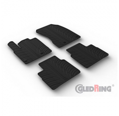 Juego De Alfombrillas De Goma Para Nissan X-Trail 2021- (Perfil T 4 Piezas + Clips De Montaje)