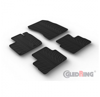 Juego De Alfombrillas De Goma Para Nissan Qashqai Iii (J12) 2021- (Perfil T 4 Piezas + Clips De Montaje)