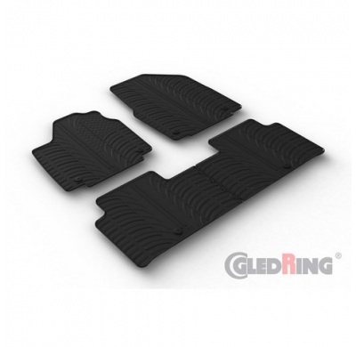 Juego De Alfombrillas De Goma Para Kia Ev6 2021- (Perfil T 4 Piezas + Clips De Montaje)