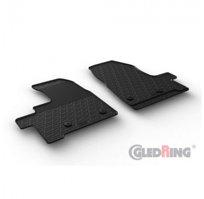 Juego Alfombrillas Goma Especificas Ford Transit Custom Furgon/Kombi Furgon/Kombi 2018- (Automatic Gear) (G Profile 2-Pieces + M