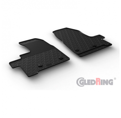 Juego Alfombrillas Goma Especificas Ford Transit Custom Furgon/Kombi Furgon/Kombi 2018- (Automatic Gear) (G Profile 2-Pieces + M