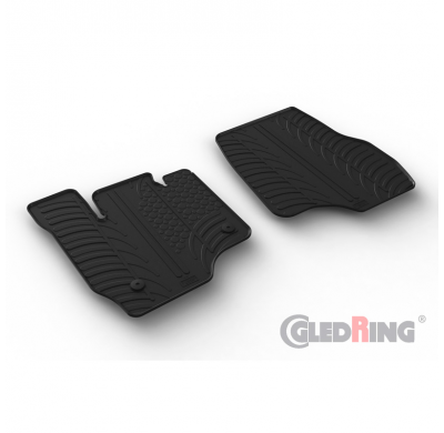 Juego De Alfombrillas De Goma Para Coche Apto Para Ford F-150 Super Crew (13 Y 14 Generación) 2015-2021 Y 2021- (Perfil En T De
