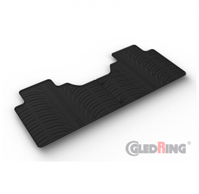 Juego De Alfombrillas De Goma Para Coche (Traseras) Adecuadas Para Ford F-150 Y F-250 Super Crew (13 Y 14 Generación) 2015-2021