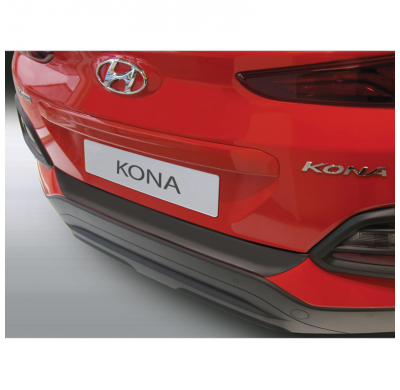 Protector Para El Paragolpes Trasero Abs  Hyundai Kona 7/2017-  Color Negro