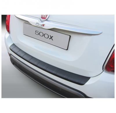 Protector Para El Paragolpes Trasero Abs  Fiat 500x 2/2015-  Color Negro 'Ribbed'