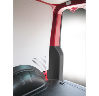 Protectores interiores de pilar de puerta trasera RGM para Volkswagen T5/T6/T6.1 2003-2022 - Sección inferior - Negro (ABS)