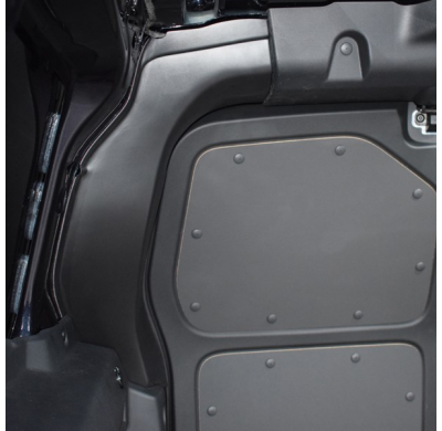 Protectores de pilar interior de puerta trasera RGM para Volkswagen ID.Buzz Cargo 2022- - Negro (ABS)