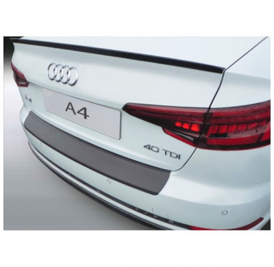 Protector de parachoques trasero ABS adecuado para Audi A4 Sedan 10.2018-09.2019 Negro