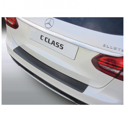 Protector parachoques trasero en ABS apto para Mercedes Clase C W205 Kombi 6/2014-6/2021 Negro brillo RGM