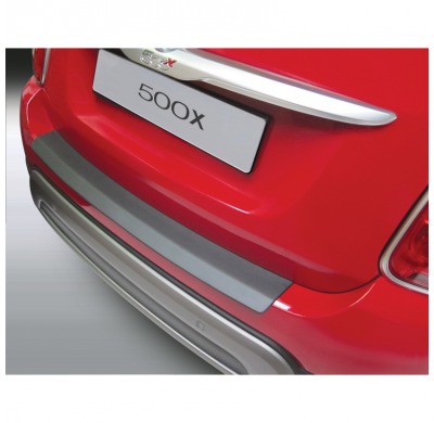 ABS Protector de parachoques trasero adecuado para Fiat 500X 2/2015- Negro brillante RGM