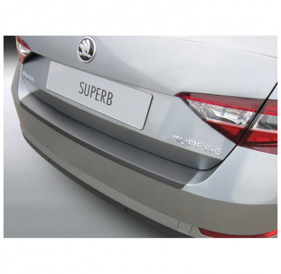 Protector de paragolpes trasero en ABS apto para Skoda Superb III Sedan 5/2015 - Negro brillo RGM
