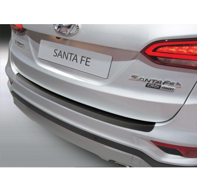 Protector parachoques trasero en ABS apto para Hyundai Santa Fe 9/2015-8/2018 Negro brillo RGM