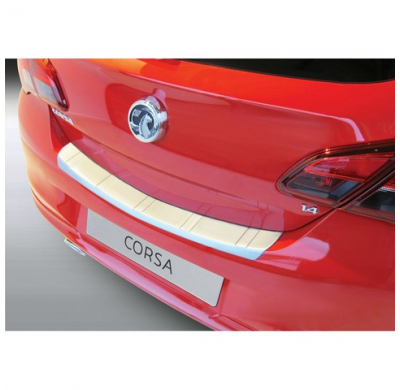 Abs Protector De Parachoques Trasero Opel Corsa E 3/5 Puertas 12/2014- Negro 'Acanalado'.