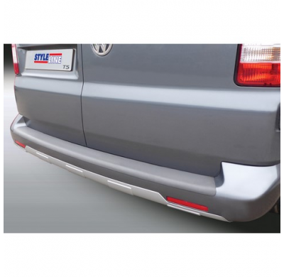 RGM Faldón parachoques trasero 'Skid-Plate' para Volkswagen Transporter T5 Facelift 2010-2015 Plata (ABS)