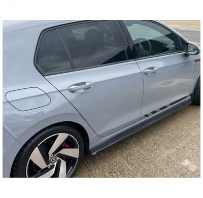 Rgm Juego De Faldones Laterales Adecuados Para Volkswagen Golf Viii Hatchback Gti/R-Line 09/2020- - Negro (Abs)