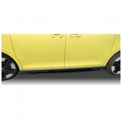Juego de faldones laterales RGM adecuados para Volkswagen ID. BUZZ e identificación. Buzz Cargo 2022- - Negro brillante (ABS)