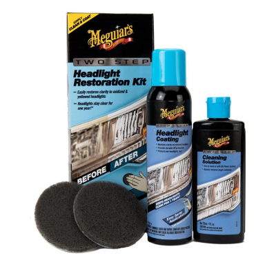 Meguiars Perfect Clarity Headlight Restoration Kit (118ml Cleaner/118ml Coating/2 Pads)