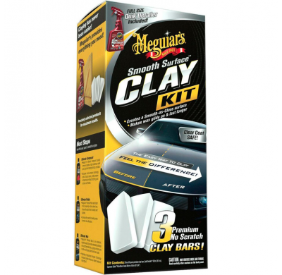 Kit De Arcilla De Superficie Lisa Meguiars (3x60g Clay / 473ml Quik Detailer / 1 Supreme Shine Cloth)