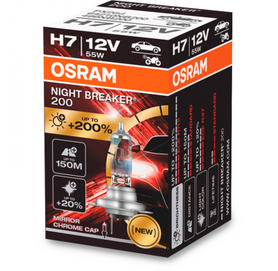 Bombilla Halógena Láser Osram Night Breaker 200 - H7 - 12v / 55w - Pieza Única