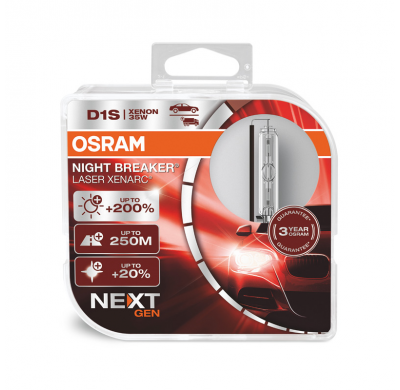 Bombillas Osram Xenarc Night Breaker Laser Xenon D1S - 12V/35W - juego de 2 piezas (4500k)