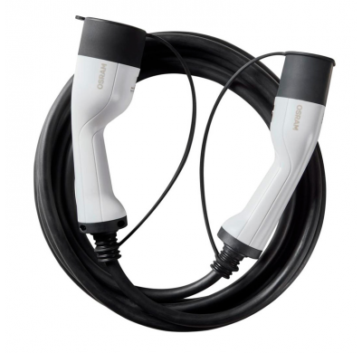 Cable de carga para vehículos eléctricos Osram BATTERY charge de 7 pines, tipo 2>2, 16 A, trifásico (5 m)