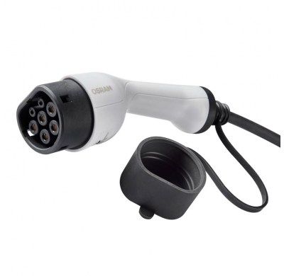 Cable de carga para vehículos eléctricos Osram BATTERY charge de 7 pines, tipo 2>2, 16 A, trifásico (5 m)