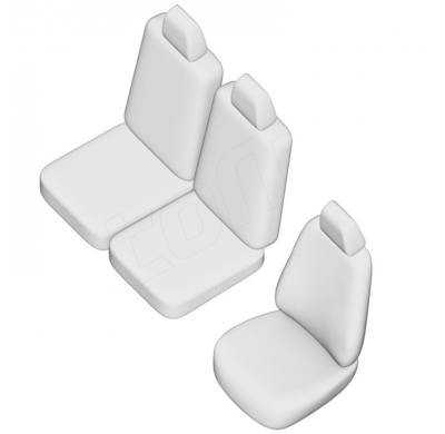 New York Design Fundas de asiento de cuero artificial 2+1 especifica para Ford Transit Connect 2019-