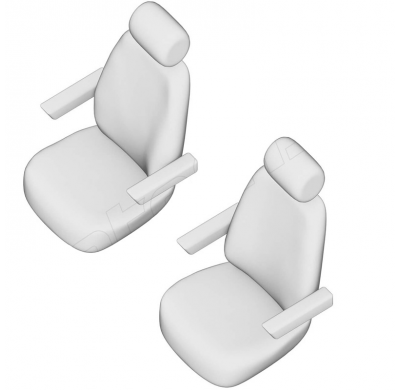 New York Design Fundas de asiento de cuero artificial 1+1 especifica para Volkswagen T5 2003-2015