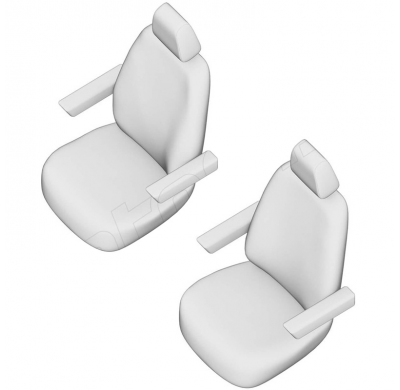 New York Design Fundas de asiento de cuero artificial 1+1 especifica para Volkswagen T6 2015-2022
