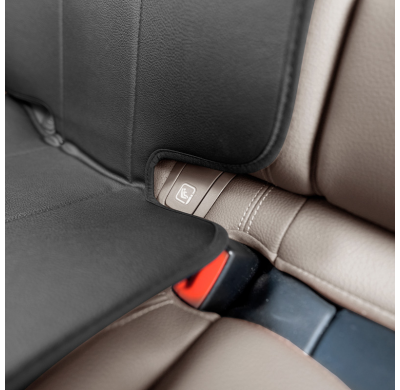 Protector de asiento trasero universal para silla infantil en cuero negro - 1 pieza