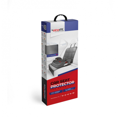 Protector de asiento trasero universal para silla infantil en cuero negro - 1 pieza