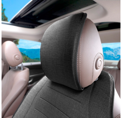 Funda protectora universal para asiento/cojín 'Delantero' Lino negro - una sola pieza