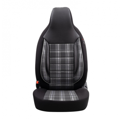 Universal Juego de fundas de asiento 'CityBug' de tela 'Sports' negro/gris/blanco - 9 piezas - apto para airbags laterales