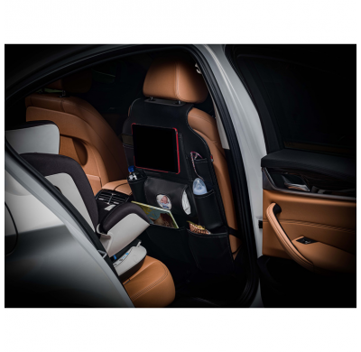 Organizador Asiento Coche Universal - Cuero Pvc Negro