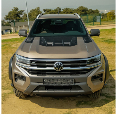 Ventilación de capó unidireccional compatible con Volkswagen Amarok MK2 2022 - Negro mate