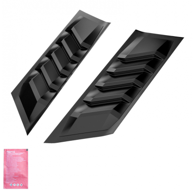 Ventilación de capó unidireccional compatible con Volkswagen Amarok MK2 2022 - Negro mate