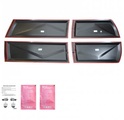 Revestimiento de carrocería Oneway compatible con Nissan Navara D40 2005-2010 - Negro mate Oneway