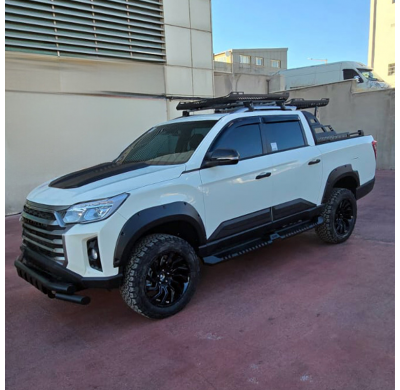 Revestimiento de carrocería unidireccional compatible con SsangYong Musso Grand 2018-2024 - Negro mate Oneway