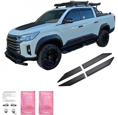 Revestimiento de carrocería unidireccional compatible con SsangYong Musso Grand 2018-2024 - Negro mate Oneway