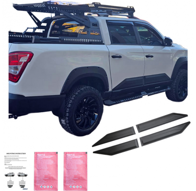 Revestimiento de carrocería unidireccional compatible con SsangYong Musso Grand 2018-2024 - Negro mate Oneway