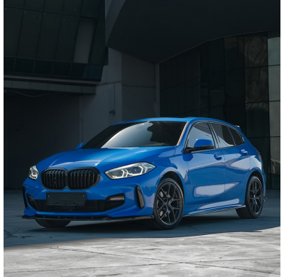 Kit de carrocería completo Oneway compatible con BMW Serie 1 F40 M-Pack/M135i 2019- (escape sencillo izquierdo) - Negro brillant