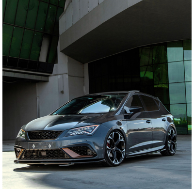 Kit de carrocería completo Oneway compatible con Seat Leon (5F) HB 5 puertas FR Facelift 2017-2020 - Negro brillante Oneway